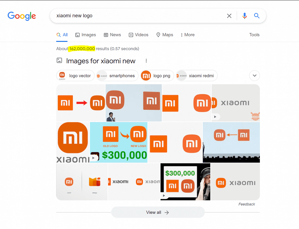 La serp di Google