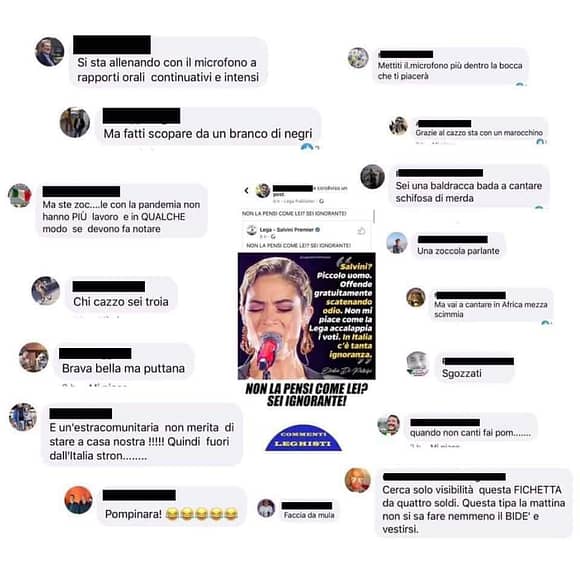 Elodie e gli insulti sessisti dopo la polemica con la Lega